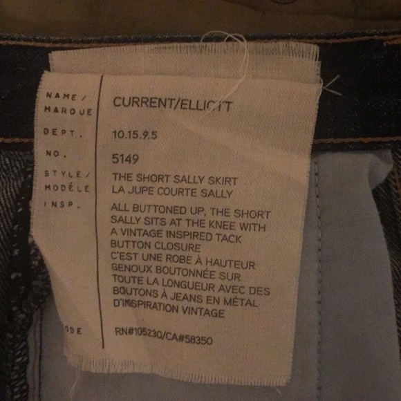 Current Elliot the Short Sally denim skirt - Picture 6 of 10